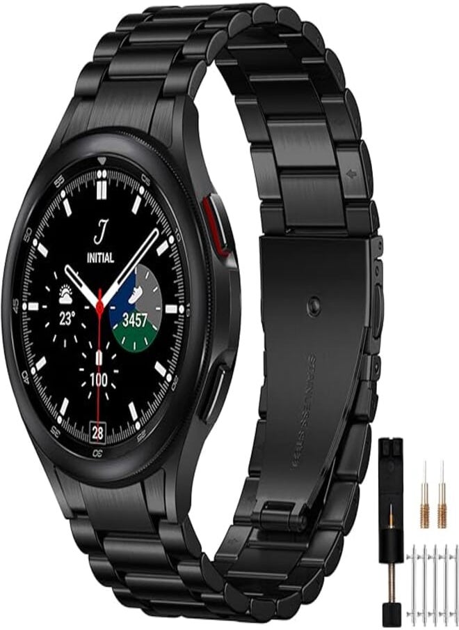 Mastten Mastten Compatible with Samsung Galaxy Watch 4 Strap 44 mm 40 mm, No Gap Stainless Steel Metal Replacement Strap for Galaxy Watch 5 Pro 45 mm/Galaxy Watch 5 44 mm 40 mm/Watch 4 Classic 46 mm 42 