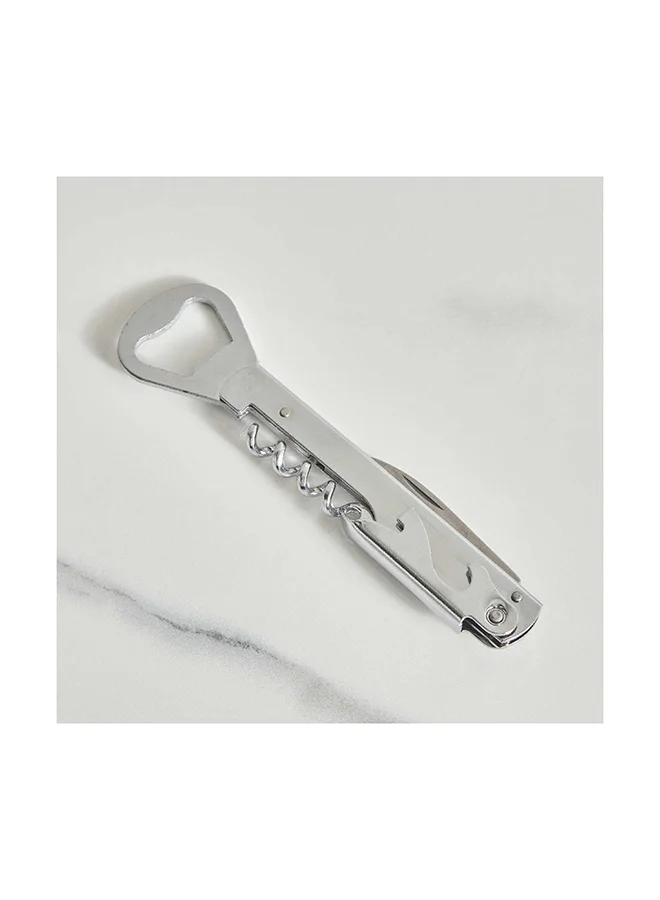 Home Box Barwell Waiters Corkscrew and Opener with Knife 14 x 3.5 cm
