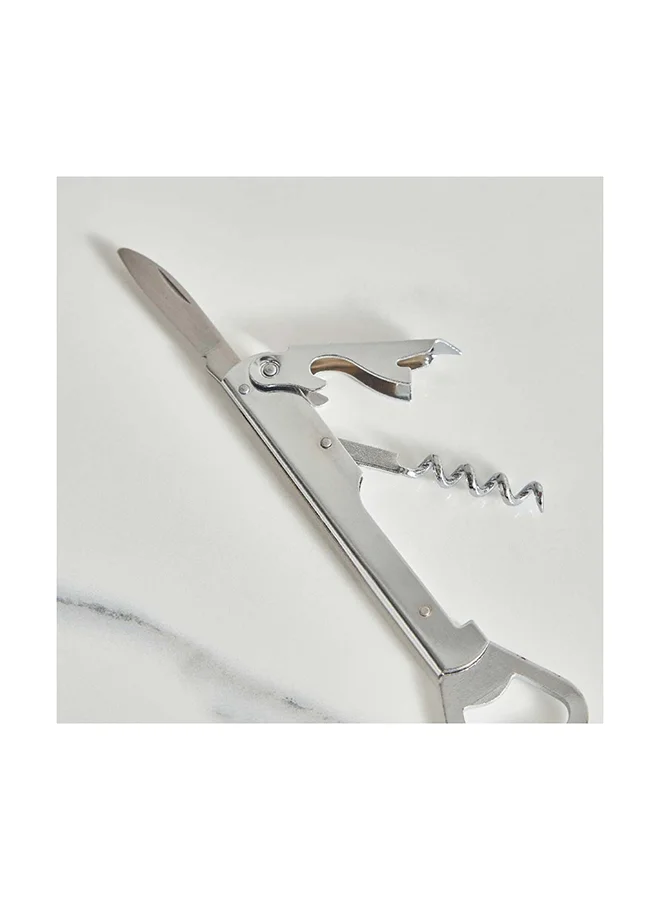 Home Box Barwell Waiters Corkscrew and Opener with Knife 14 x 3.5 cm