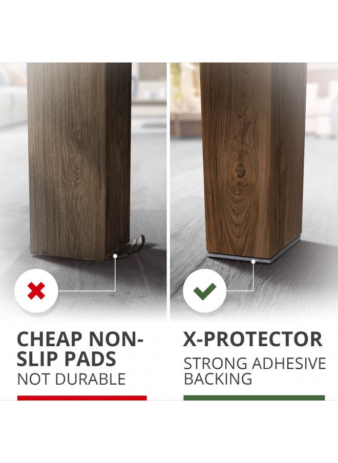 X-Protector Non Slip Furniture Pads X-PROTECTOR - 8 PCS 4" - Premium Furniture Grippers! Rubber Feet Hardwood Floor Protectors for Furniture Legs - Couch Stoppers - Keep Your Furniture in Place Forever!  - Image 3