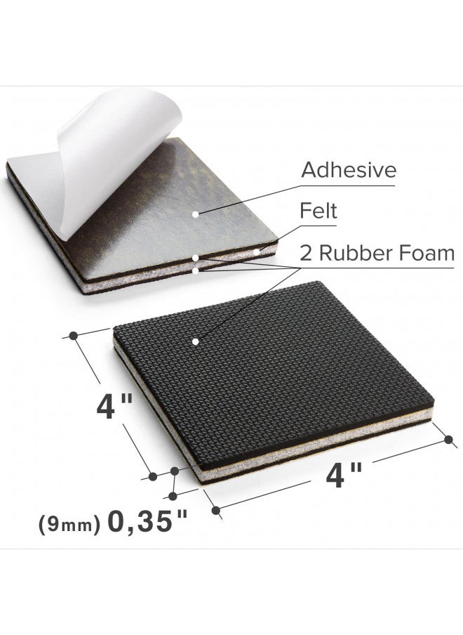 X-Protector Non Slip Furniture Pads X-PROTECTOR - 8 PCS 4" - Premium Furniture Grippers! Rubber Feet Hardwood Floor Protectors for Furniture Legs - Couch Stoppers - Keep Your Furniture in Place Forever!  - Image 1