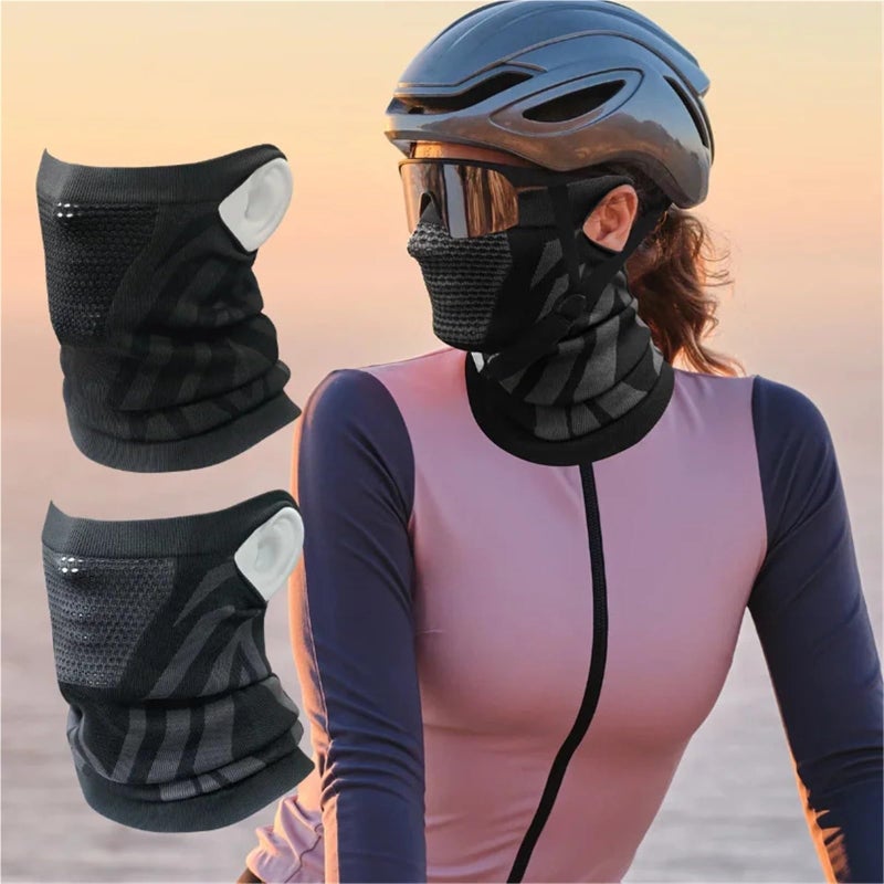 Black Winter Neck Gaiter Balaclava Windproof Face Mask for Ski Snowboard Cycling - Image 3