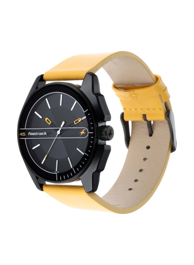 fastrack ساعة فاستراك أنالوج للرجال بمينا سوداء - 3089NL01، أسود، حزام - Image 2