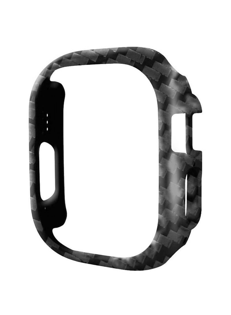 CATANES Apple Watch Ultra 49mm Case Protective Hard PC Cover Shockproof Hollow Bumper Frame Guard Compatible with iWatch Ultra 49mm Carbon Fiber Pattern  - Image 2