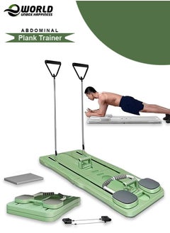 Eworld Multifunctional Ab Roller with Automatic Rebound, Elbow Support, and Pilates Reformer Set, Portable Core Strength Trainer for Abdominal Workouts, Plank Training, and Push-Ups, with EVA Pads and Foldable Design for Home Fitness  - Image 1