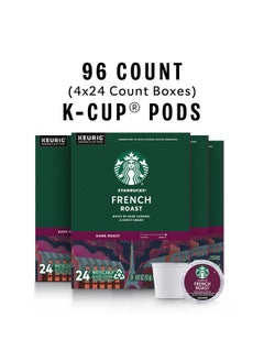 Starbucks Starbucks K-Cup Coffee Pods, Dark Roast Coffee, French Roast for Keurig Brewers, 100% Arabica, 4 boxes (96 pods total)  - Image 2
