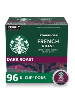 Starbucks Starbucks K-Cup Coffee Pods, Dark Roast Coffee, French Roast for Keurig Brewers, 100% Arabica, 4 boxes (96 pods total)  - Image 1