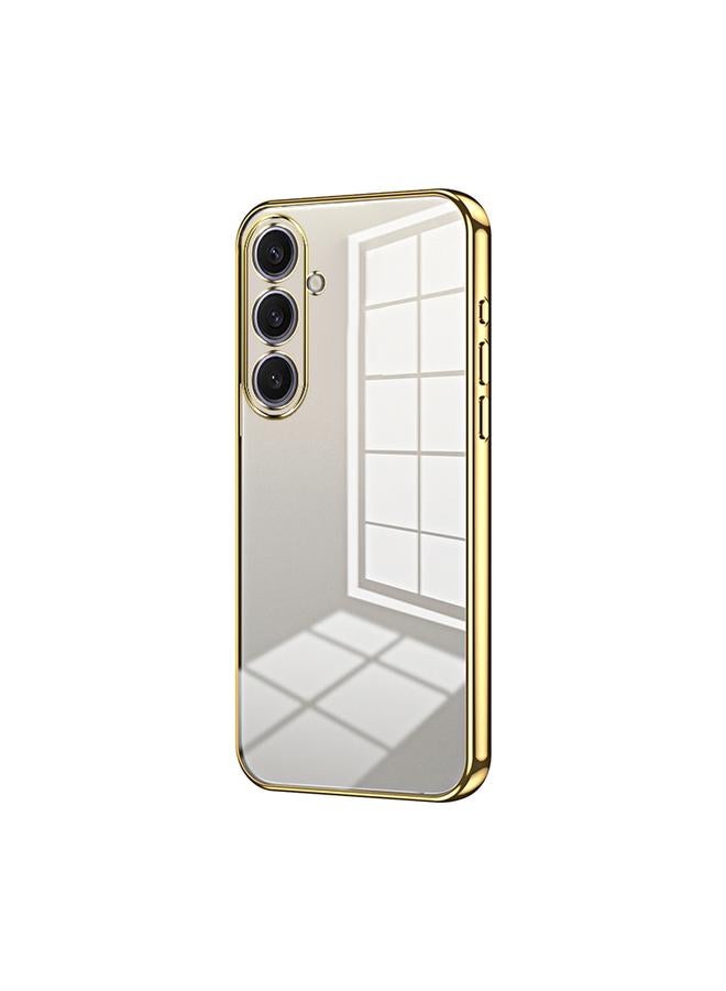 S-TOP Case For Samsung Galaxy S25+ 5G Transparent Plating Fine Hole Phone Case