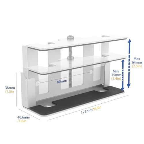 Monzlteck Universal Power Strip Mount - Under Desk or Wall - Fits 1.6" to 2.4" Width - Image 5