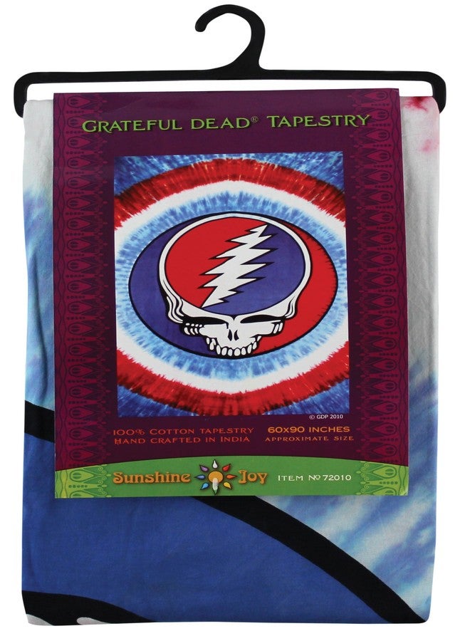 صن شاين جوي لوحة جدارية مطبوعة بنمط "Sunshine Joy Grateful Dead" الوطني، بتصميم "Steal Your Face"، بنمط ربطة العنق المصبوغة، مقاس كبير 60 × 90 بوصة، مناسبة للشاطئ - Image 3