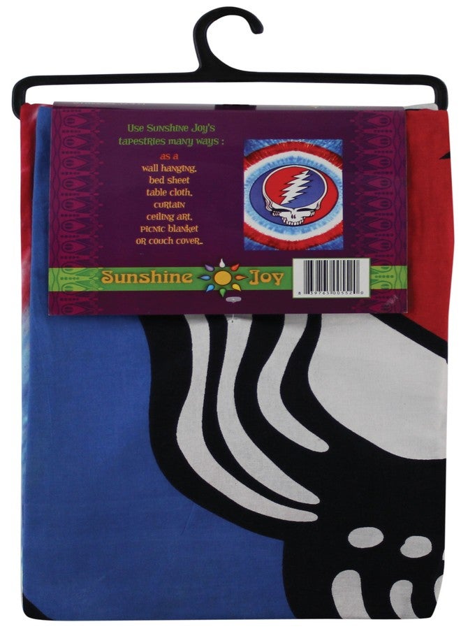صن شاين جوي لوحة جدارية مطبوعة بنمط "Sunshine Joy Grateful Dead" الوطني، بتصميم "Steal Your Face"، بنمط ربطة العنق المصبوغة، مقاس كبير 60 × 90 بوصة، مناسبة للشاطئ - Image 4
