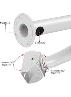 MAXXION MAXXION JType CCTV BulletDome Camera Mount 225mm Length 90 tilt Adjustable for Indoor and Outdoor use Compatible with 1MP to 12MP Cameras J Type Wall Mount Bracket 25 CM  - Image 3