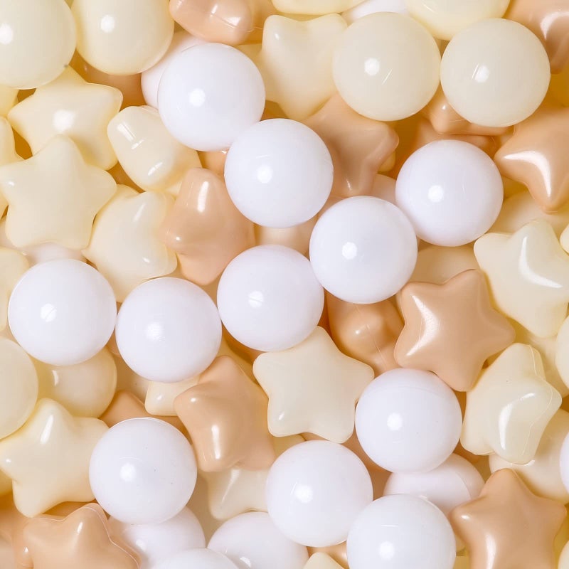 Trendplay Star Ball Pit Balls للأطفال الصغار - 100 Count Star Balls أشكال مختلفة غير سامة من البلاستي - Image 1