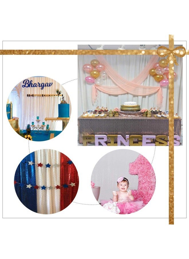 Poise3EHome White Sequin Backdrop, 8FT x 10FT Sequin Photography Backdrop Curtain for Party Decoration - Image 4