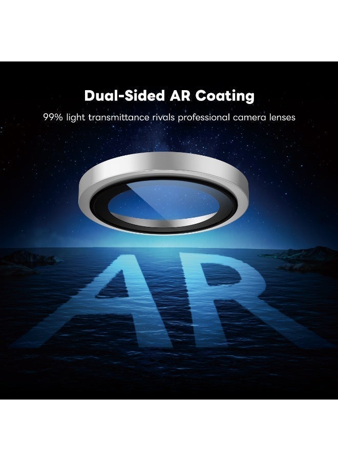 ارمور برو حماية عدسة كاميرا DoubleAR، iPhone 17 Pro & 17 Pro Max، عدسة DoubleAR، فضي - Image 4