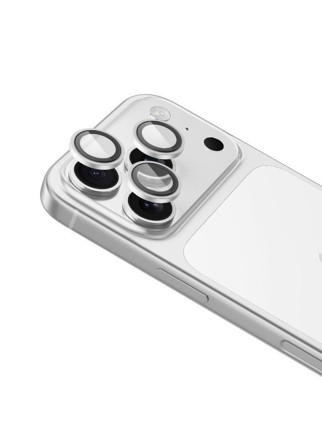 ارمور برو حماية عدسة كاميرا DoubleAR، iPhone 17 Pro & 17 Pro Max، عدسة DoubleAR، فضي - Image 1