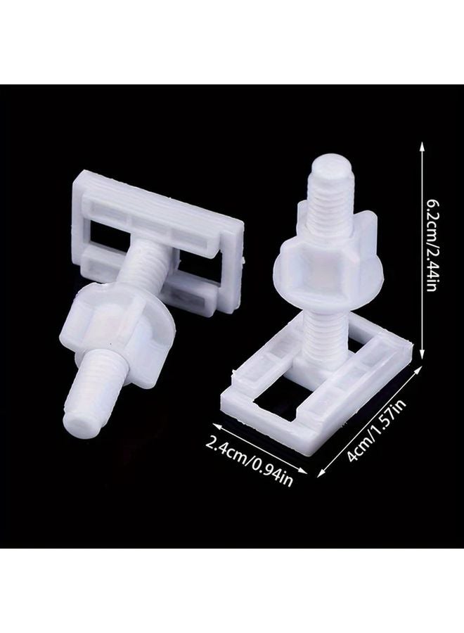 6pcs White Plastic Toilet Seat Lid Fixing Bolts Universal Bathroom Accessories - Image 4