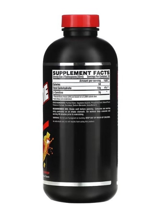 Nutrex Research Liquid Carnitine 3000 Maximum Strength Orange Mango 16 fl oz 480 ml  - Image 2