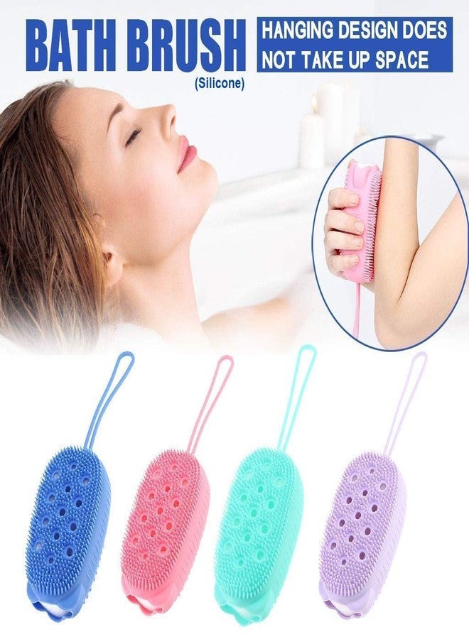 LOZOX Double Sided Long Silicone Back Scrubber for Shower, Back Cleaner, Silicone Shower Scrubber, Body Bath Brush, Exfoliating Loofah Brushes for Men and Women (Bubble Bath Brush) - Image 5