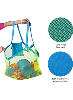 SYOSI Mesh Extra Large Beach Bag Tote Bag for Carrying Beach Toys Grocery Shopping Picnic Vacation Mesh Beach Bag and Tote for Sand Toys Beach Net for Kids  - Image 3