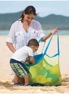 SYOSI Mesh Extra Large Beach Bag Tote Bag for Carrying Beach Toys Grocery Shopping Picnic Vacation Mesh Beach Bag and Tote for Sand Toys Beach Net for Kids  - Image 4