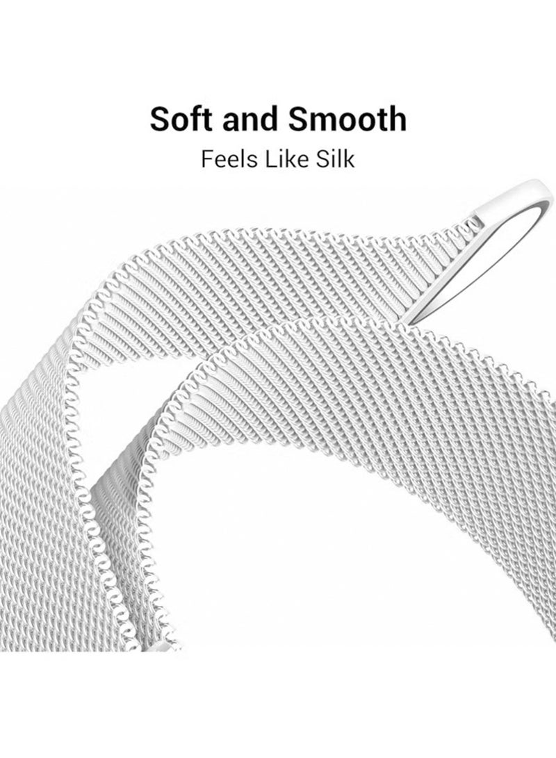 X-level 4 PCS Suitable for Huawei Watch Fit 3/Huawei Watch Fit 4/pro metal Milanese Magnetic Loop Watch Strap for Women & Men Magnetic Closure Adjustable Metal Band（Black / Silver / Rose Gold / Champagne Gold） - Image 3