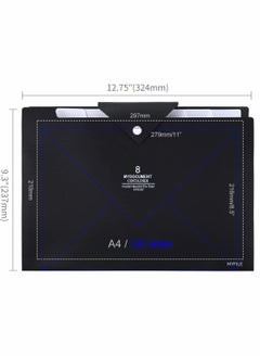 KASTWAVE Expanding File Folder 8 Pockets Accordion Document Folder Organizer A4 Letter Paper File Organizer Pocket with Buckle Closure Plastic Expandable Files Folders for School Office Home  - Image 5