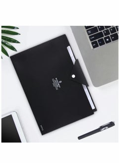 KASTWAVE Expanding File Folder 8 Pockets Accordion Document Folder Organizer A4 Letter Paper File Organizer Pocket with Buckle Closure Plastic Expandable Files Folders for School Office Home  - Image 3