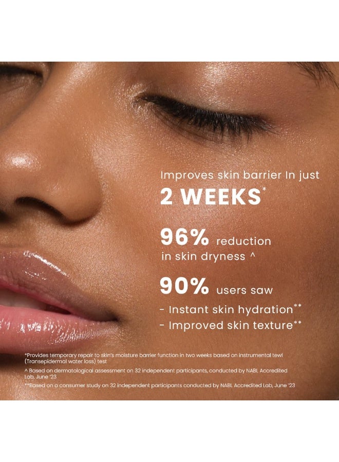 Hyphen 2% Ceramide-Peptide Complex Barrier Repair Face Moisturizer- Normal to Dry Skin | Lightweight Gel Cream, Oil-Free Hydration for dry skin | Non-Comedogenic Non Sticky Cream for Women, Men -50ml - Image 4