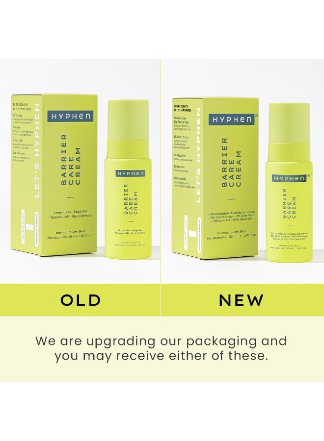 Hyphen 2% Ceramide-Peptide Complex Barrier Repair Face Moisturizer- Normal to Dry Skin | Lightweight Gel Cream, Oil-Free Hydration for dry skin | Non-Comedogenic Non Sticky Cream for Women, Men -50ml - Image 3