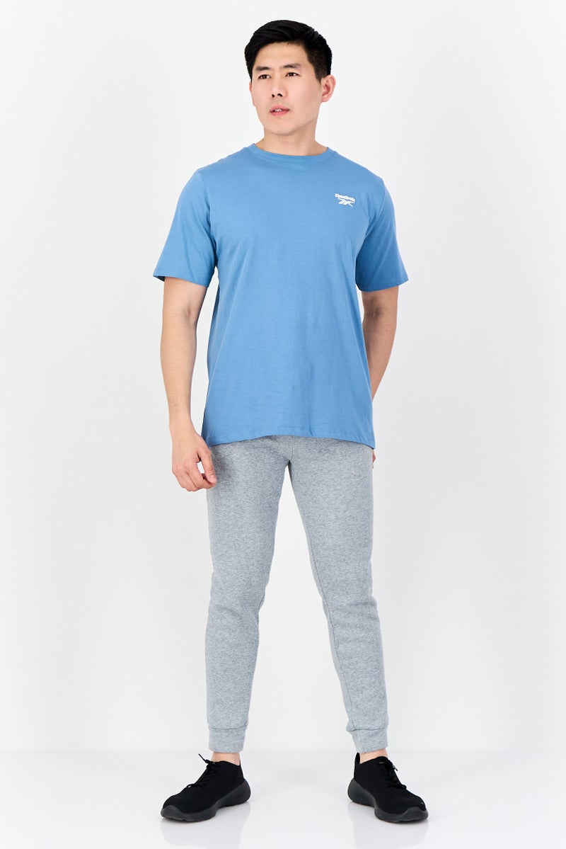 Reebok تي شيرت رياضي للرجال بأكمام قصيرة مناسب للخارج، أزرق فاتح - Image 4