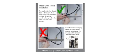 Watts Premier Standard Air Gap Auxiliary Faucet with 1/4" Supply Tubing Connection for RO Reverse Osmosis Water Filtration Systems, Touch N'Flow Spring Loaded Handle, Chrome - Image 3