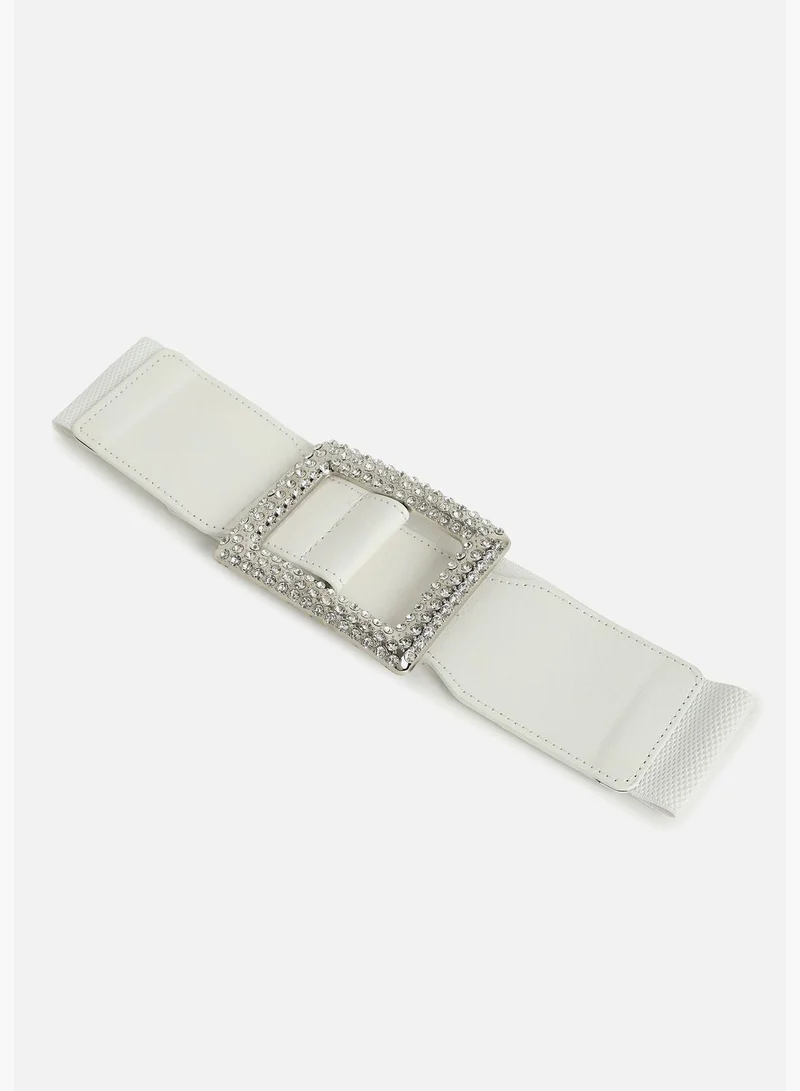 Haute Sauce Casual Solid Stretchable PU Leather Waist Belt For Women