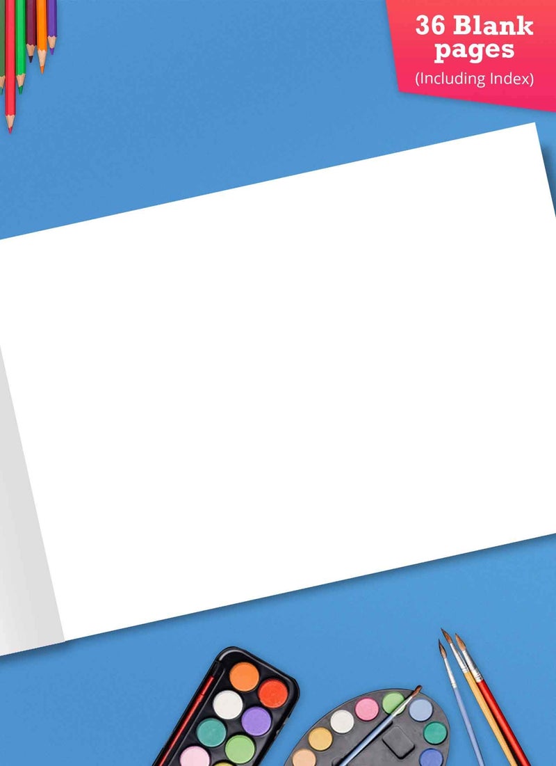 TARGET PUBLICATIONS A4 Blank Drawing Book for Kids and Artists | Sketch Book for Kids and Painters | 34 Pages | White Blank Unruled Pages | 29.5 x 21 cm Approx | Soft Cover | Sketching, Colouring & Painting | Pack of 6 - Image 4
