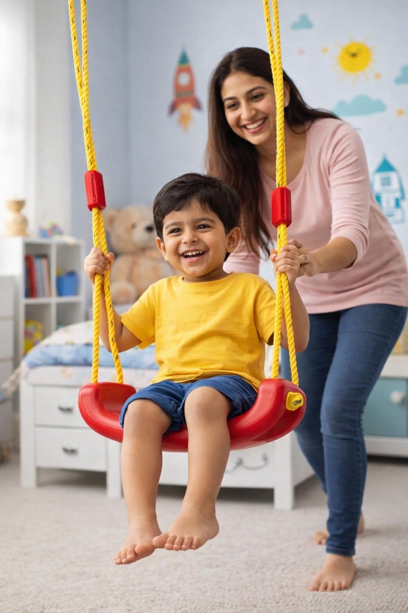 Busy Kid Swing Seat for Kids, Age 3 to 10 Years with Hand Grip (Red) - Image 3