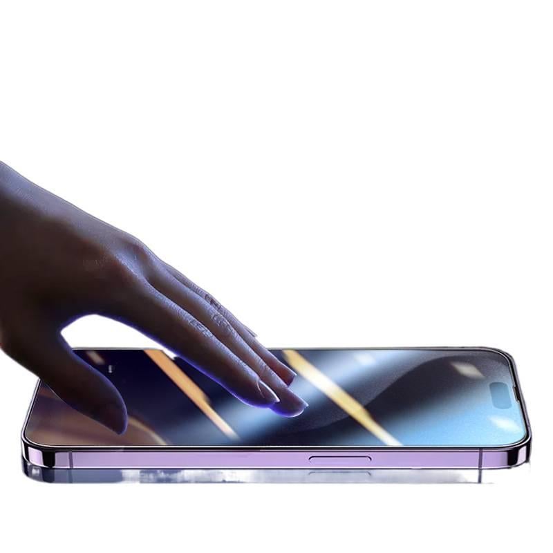 SK Glass Phone Case for iPhone 14 / 14 Plus / 14 Pro / 14 Pro Max with Frosted and Anti-Peep plus Shockproof plus Anti-Fingerprint plus Drop Protection in Frosted - Image 3