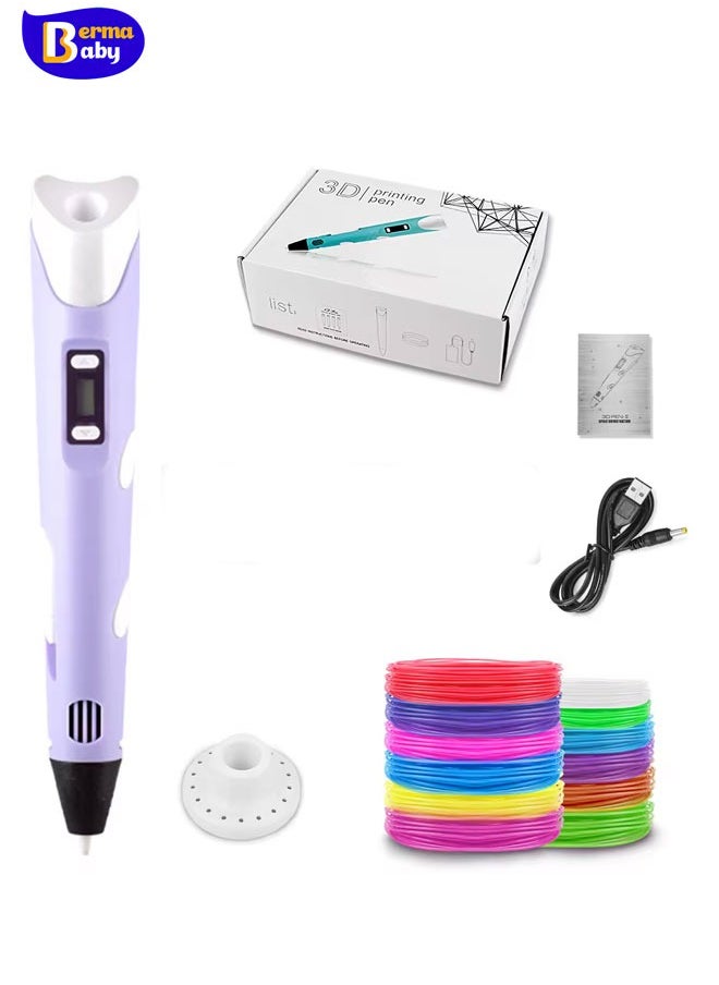 Generic 3D Pen For Children 3D Printing Drawing Pen DIY Funny Set for Kids Chidren Birthday Chrismas Creative Gift with PLA Filament  - Image 1