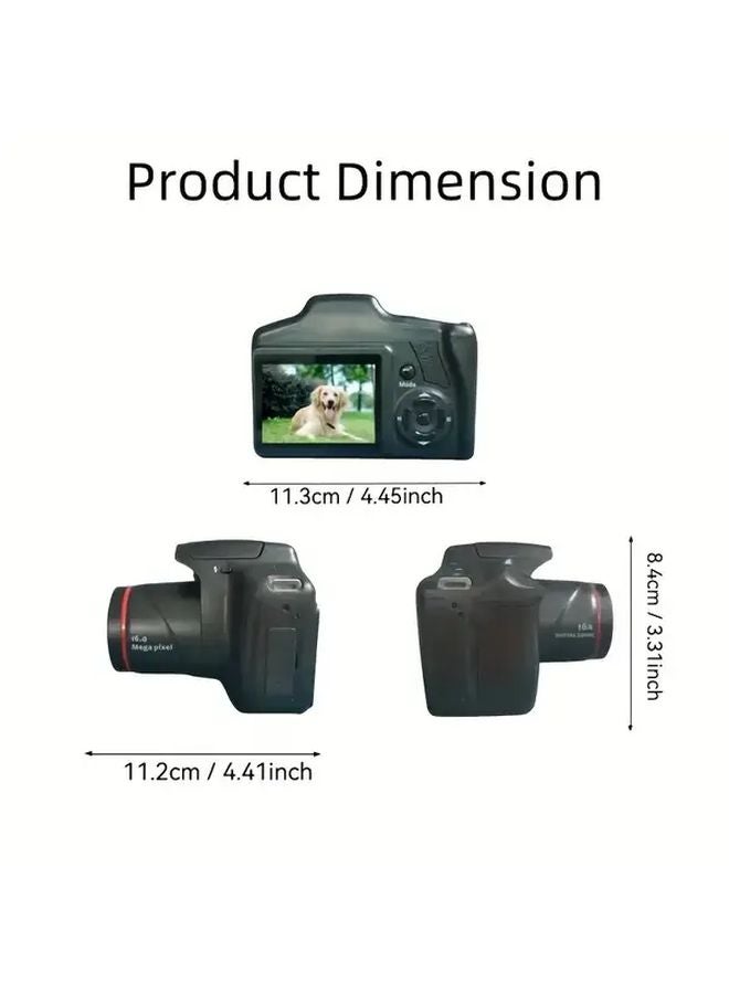 1pc Portable Digital Camera 1080P HD 16x Zoom 2 4 Inch LCD Vlog Travel - Image 3
