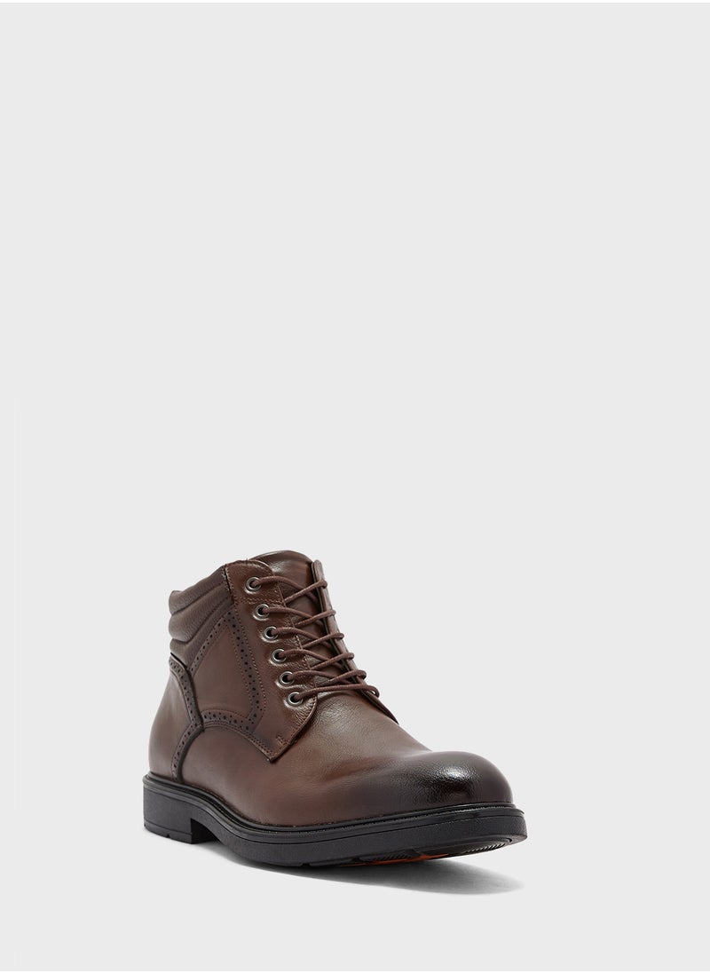 Robert Wood Ankle Lace Up Biker Boots  - Image 2