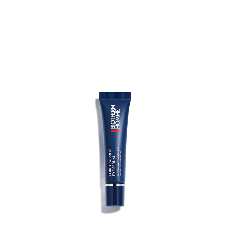Biotherm Homme Force Supreme Eye Serum for Men, Helps Fight Wrinkles, Dark Circles and Puffy Eyes, Enriched with Blue Algae & Pro-Xylane, Resurfaces and Firms the Skin Around the Eye Area 0.5 Fl. Oz. - Image 1