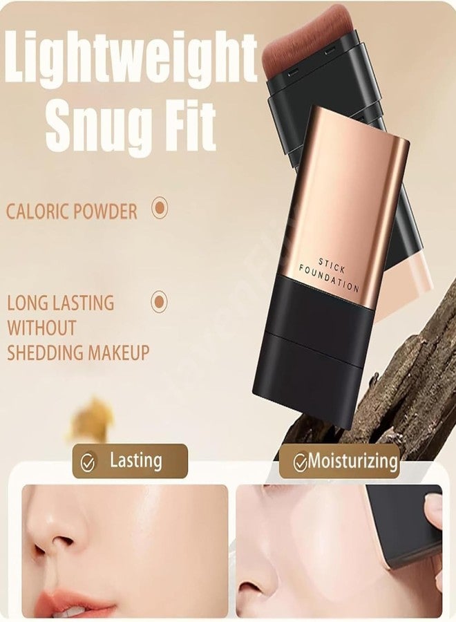 HavenFlix Stick Foundation with Built-in Brush, 2 in 1 Luxury Anti-Wrinkle Foundation Stick, Anti-Wrinkle Flawless, Long-Lasting Double Head Foundation Make Up Stick with Brush - Natural, 1 PCS - Image 5