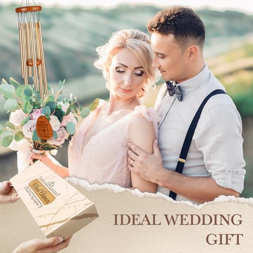Aurahouse Wedding Gifts Wind Chimes Engagement Wedding Gifts for Couples 2026 Newlyweds Bridal Shower Gift for Bride Anniversary Registry Gift for Couple - Image 3