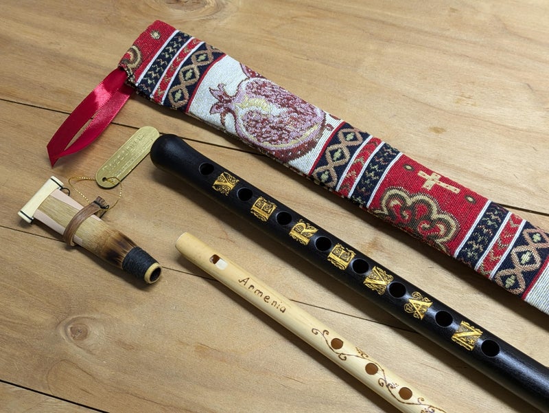 Theodoros Armenian Engraved Duduk Special Edition Yerevan Inscription Handmade Apricot Wood Instrument with Professional Reed National Case Playing Instruction Bamboo Flute - Image 2