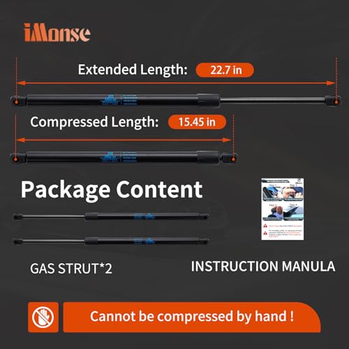 iMonse Rear Hatch Struts - 6156 Compatible with 2007-2014 Chevrolet Suburban 1500, Tahoe, GMC Yukon - Image 3
