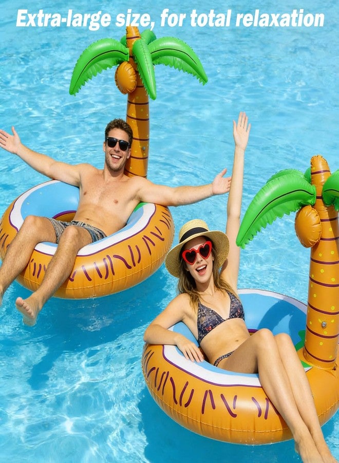 WUEURU Inflatable Palm Tree Pool Float,Hawaiian Tropical Funny Seating Design,Giant Coconut Pool Floaties for Adults Summer Beach Party Accessories - Image 4
