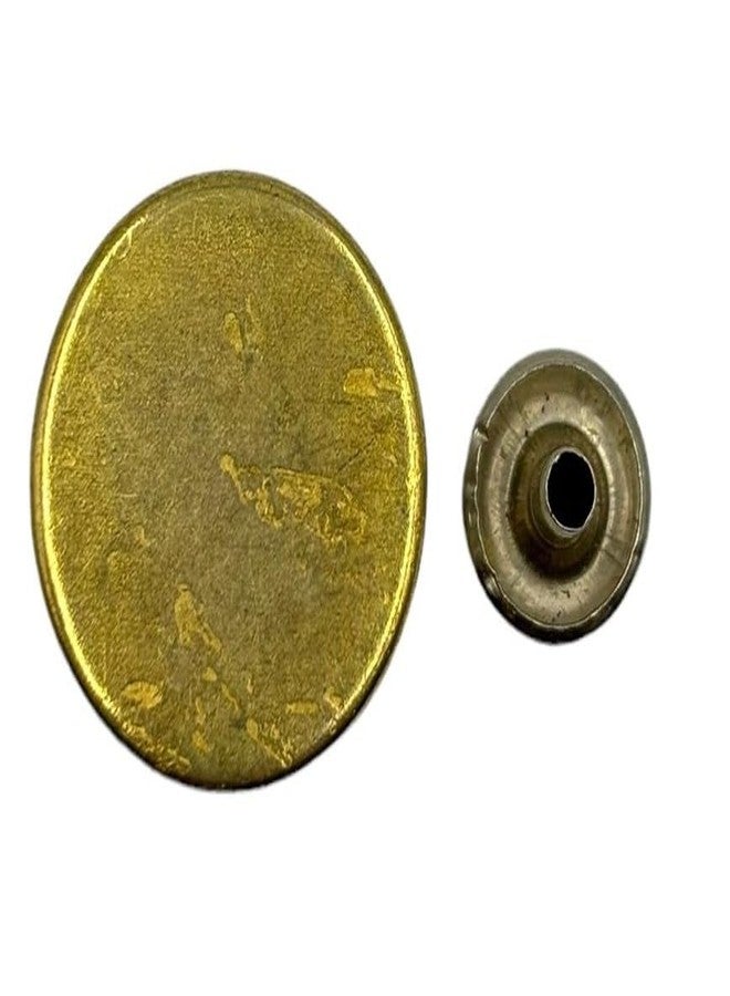 REENA Big 20mm Plain Golden 10pc Jeans Button Pack of 10 No Sew Jeans Tack Buttons 20 mm Show Jeans Glossy Buttons Hammer on Set with Rivets (Big 20mm Plain Golden 10pc) - Image 5