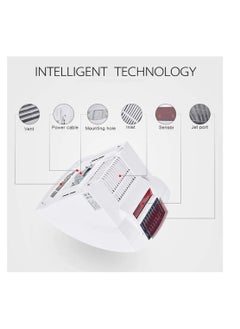 LACOT GENERAL TRADING LLC Electric Automatic Hand Dryer, Hotel Home Infared Sensor Hand Dryer, 220V 1800W-White, for The Hotel  - Image 2
