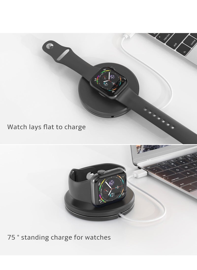for Apple Watch Charger Stand Charging Cable Organizer Portable Charging Station Management Dock Holder Compatible with Apple Watch Series 6/SE/5/4/3/2/1, Travel Dock Holder for iwatch - Image 4