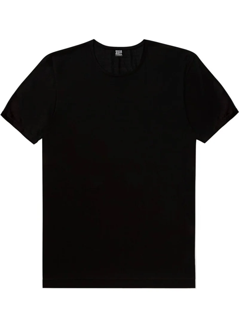 Rock&Roll Plain, Unprinted Black, Navy Blue T-Shirt Men's 2-Piece Eco Pack