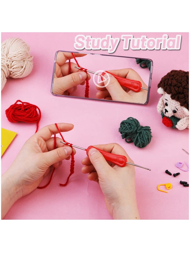 Excefore Crochet Kit for Beginners, Crochet Animal Kit, Crochet Starter Kit Knitting Kit with Crochet Hooks, Yarn, Step-by-Step Instructions Video, Crochet Set for Beginners, Hedgehog - Image 4